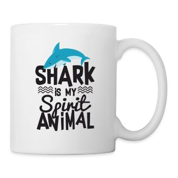 Cool Shark Is My Spirit Animal Quote T Shirt - Mug - white - Right