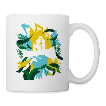 Dschungel Gorilla - Tasse - Weiß - Rechts