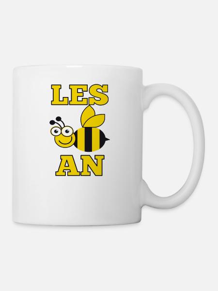 Lesbian Lesbeean Les Bee at Gay Pride - Mug - white