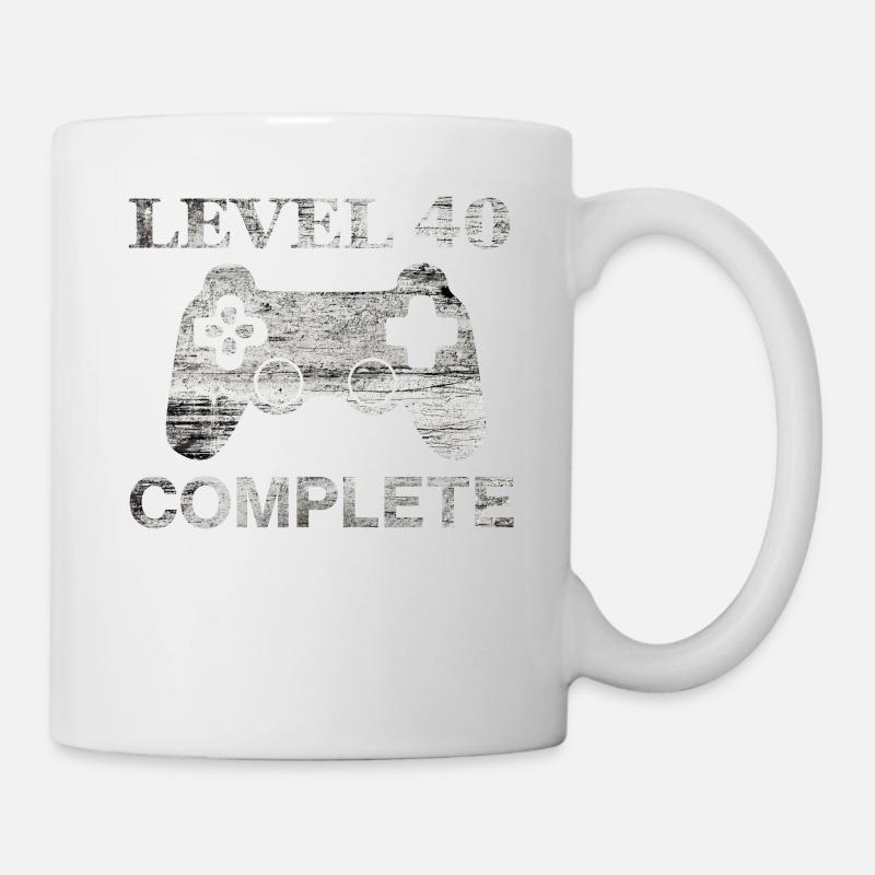 40 ans - 40e anniversaire Niveau 40 Chemise complète - Mug blanc - blanc