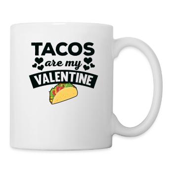 Lustige Tacos sind mein Valentinsgruß-T-Shirt - Tasse - Weiß - Rechts