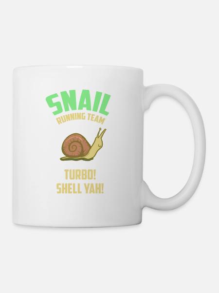 Snail Running Team - Schnecke - Geschenk - Tasse - Weiß