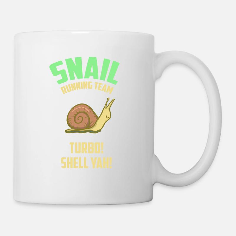 Snail Running Team - Schnecke - Geschenk - Tasse - Weiß