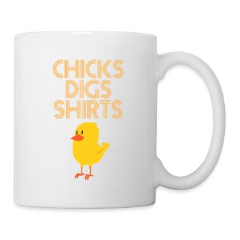 Küken - Chicks - Hemd - T-Shirt - Geschenk - Tasse - Weiß - Rechts
