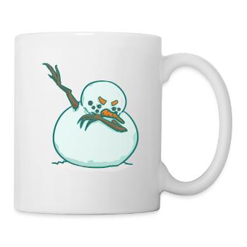 DAB snowman - winter - dancing - Mug - white - Right