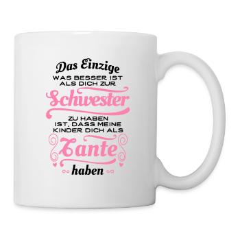 Super sœur, tante géniale - Cadeau - Mug blanc - blanc - Droite