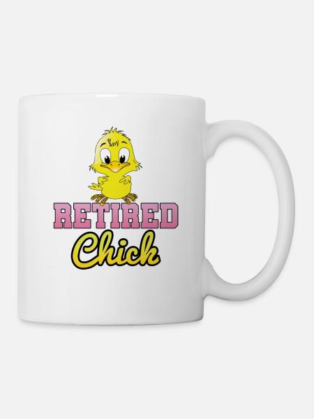Poussin retiré - Mug blanc - blanc