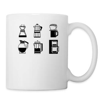 coffee Kaffee Espresso Cappuccino Kaffeekanne idee - Tasse - Weiß - Rechts
