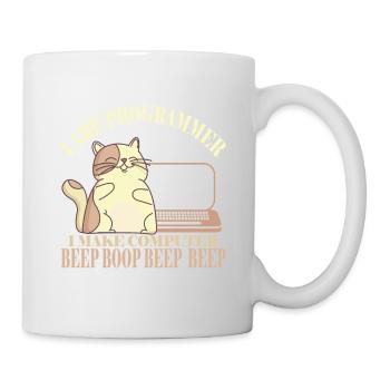 Je suis programmeur Shirt Shirt drôle d'ordinateur - Mug blanc - blanc - Droite
