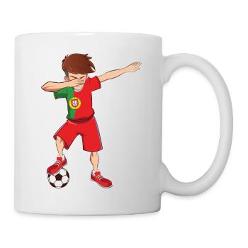 Dab Dabbing Portugal joueur de football jersey fan - Mug blanc - blanc - Droite