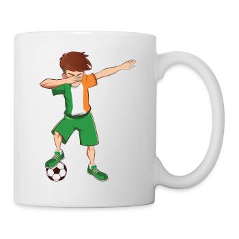 Dab Dabbing Irlande football joueur de maillot de football - Mug blanc - blanc - Droite