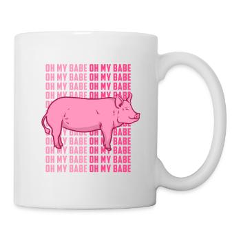 Cochon - Oh miel - idée cadeau - Mug blanc - blanc - Droite