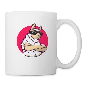 Cool Lama - Lunettes de soleil - Cadeau - Mug blanc - blanc - Droite