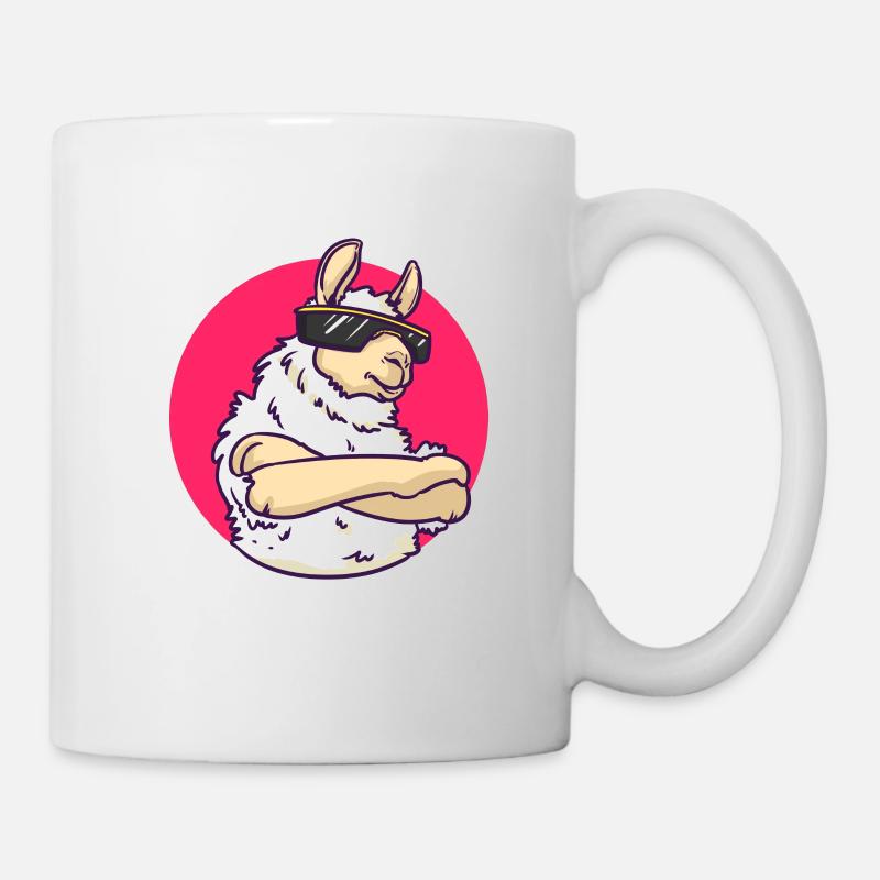 Cool Lama - Sonnenbrille - Geschenk - Tasse - Weiß