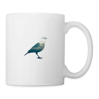 Oiseau animal nuages ciel voler - Mug blanc - blanc - Droite