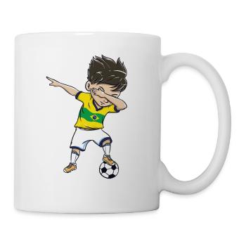 Football World Cup Brasil Gift Dab - Mug - white - Right
