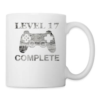 17 Jahre - 17. Geburtstag Level 17 Complete Shirt - Tasse - Weiß - Rechts