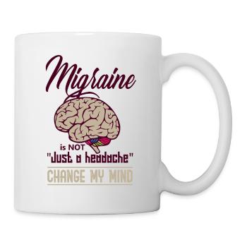 Headache migraine illness gift brain - Mug - white - Right