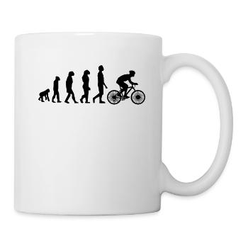 MTB downhiller downhill Mountainbike Evolution - Tasse - Weiß - Rechts
