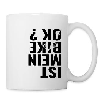 IST MEIN BIKE OK? Downhiller Mountainbike MTB - Tasse - Weiß - Rechts