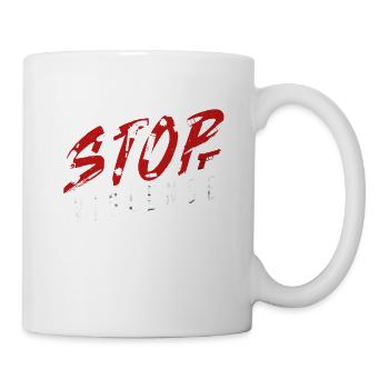 Cool Stop Violence - Anti Gun Violence Shirt - Tasse - Weiß - Rechts
