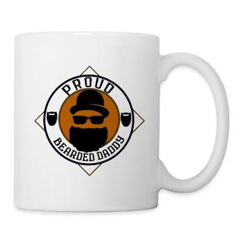 Proud bearded dad - Mug - white - Right