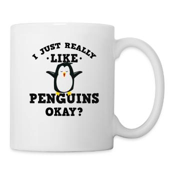 Cute I Just Really Like Penguins Okay? T-Shirt - Mug - white - Right