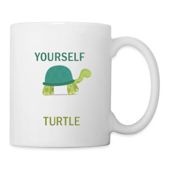 Schildkröte Motivation lustiger Spruch Geschenk - Tasse - Weiß - Rechts