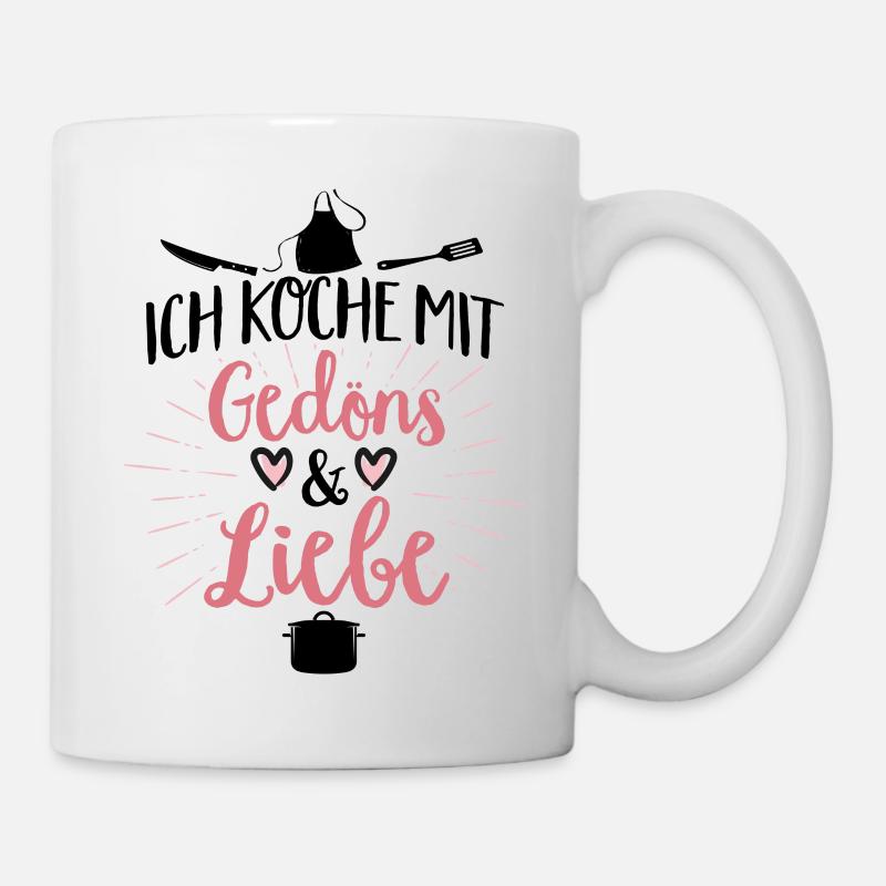 Kochen Gedöns Liebe Hobby Essen Yummy Geschenk - Tasse - Weiß