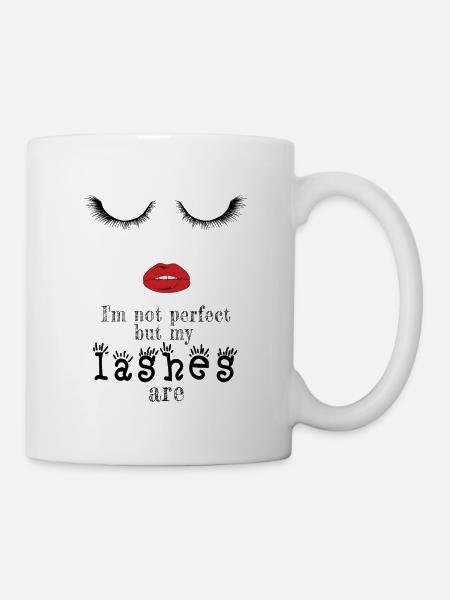 Perfekte Wimpern - Tasse - Weiß
