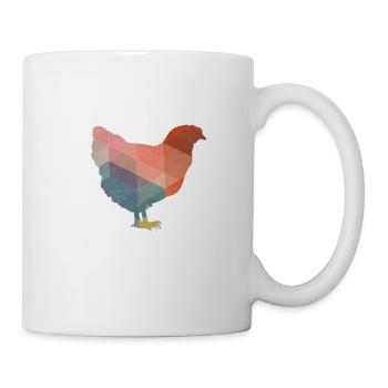 Poulet Polygon - Mug blanc - blanc - Droite