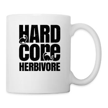 Hardcor e Herbivore, Pflanzenfresser, Dino, - Tasse - Weiß - Rechts