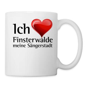 Ich liebe meine Sängerstadt - "I love finsterwalde - Tasse - Weiß - Rechts