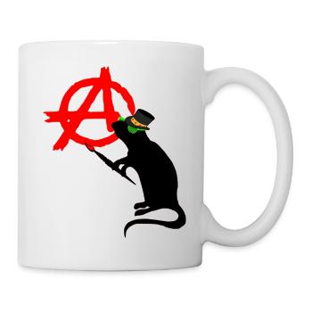 punk rock rat - Mug - white - Right