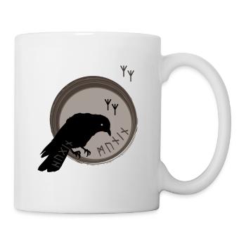 Die Raben von Odin Symbol Hugin und Munin - Tasse - Weiß - Rechts