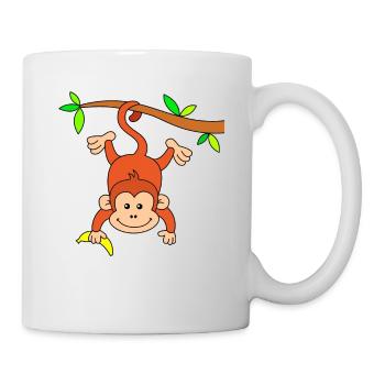 Monkey with banana - Mug - white - Right