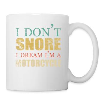 I am a motorcycle snoring gift - Mug - white - Right