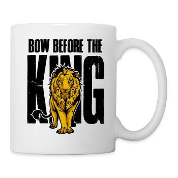 Lion Bow Before the King Lion gift - Mug - white - Right