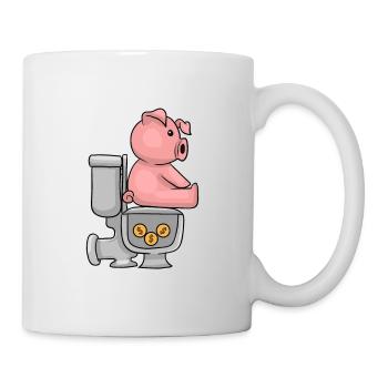 Piggy Bank Sparschwein - Tasse - Weiß - Rechts