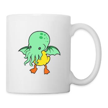 Relâchez le canard de canard Quackin Kraken Cthulhu - Mug blanc - blanc - Droite