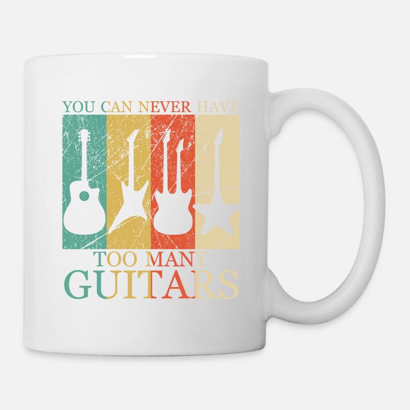 Guitares Vintage Cadeau - Mug blanc - blanc