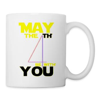 4 Mai Stern Macht Krieg Film Code Geschenk Laser - Tasse - Weiß - Rechts