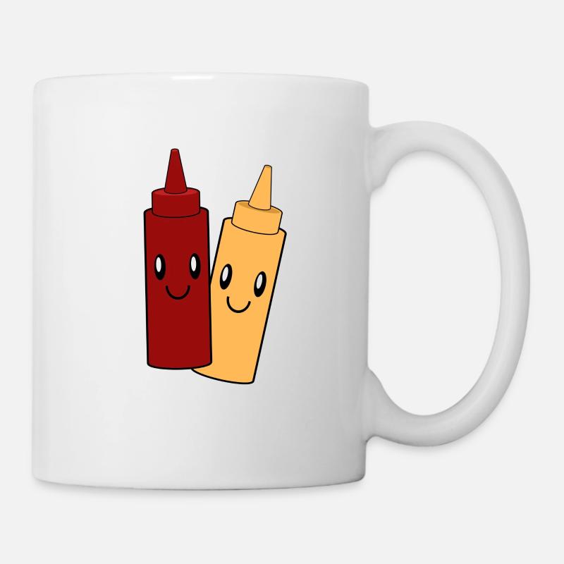 Mayonnaise-Ketschup-Paar-Design - Tasse - Weiß