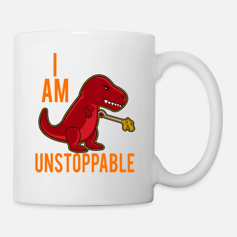T-Rex Je ne m'arrête pas Drôle - Mug blanc - blanc