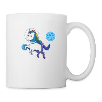 Einhorn Unicorn Space Astronaut Galaxy Geschenk - Tasse - Weiß - Rechts