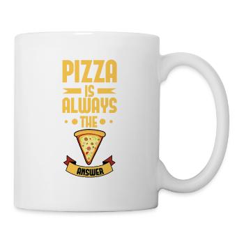 Awesome Pizza is always the answer Tshirt - Mug - white - Right