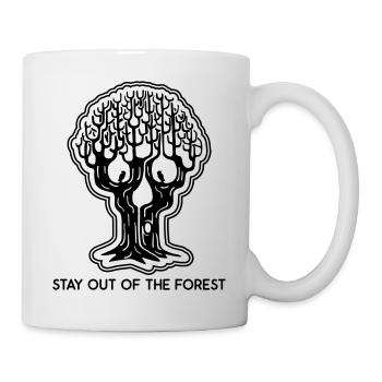 Stay out of the Forest - Arbre de la tête de mort forêt - Mug blanc - blanc - Droite