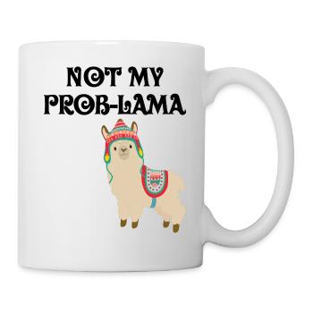 Pas mon prob-lama - Mug blanc - blanc - Droite
