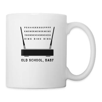 Modem Sound Old School Funny Computer Internet - Mug - white - Right