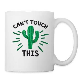 cute (cactus graphic) Can't Touch This Tshirt - Mug - white - Right